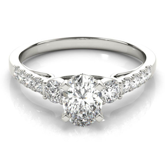 Epaulette Oval Lab-Grown Diamond Ring - Main View - Vowmira lab-grown diamond jewelry