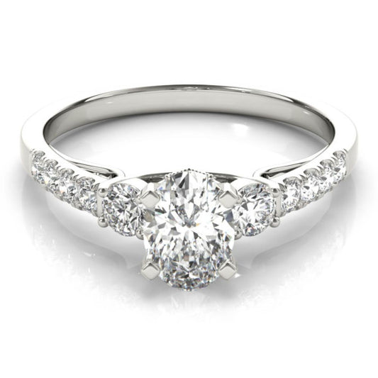 Epaulette Oval Lab-Grown Diamond Ring - Main View - Vowmira lab-grown diamond jewelry