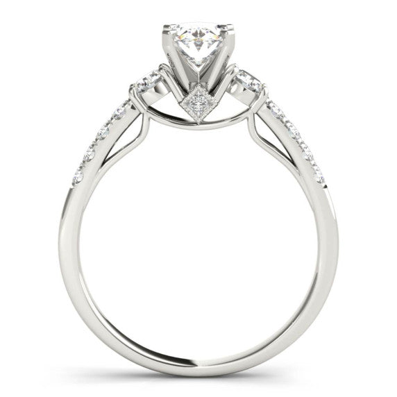 Epaulette Oval Lab-Grown Diamond Ring - Detail View - Vowmira lab-grown diamond jewelry