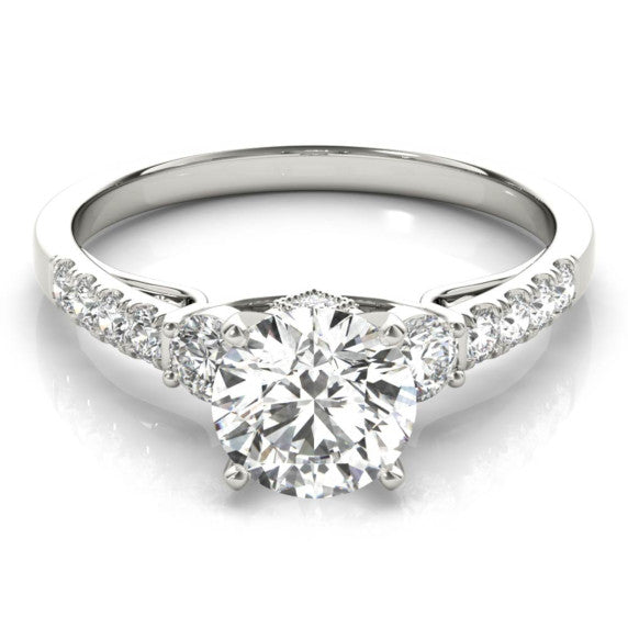 Epaulette Princess Cut Lab-Grown Diamond Ring - Main View
