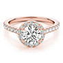 Classic Halo Lab-Grown Diamond Ring - Side View - Vowmira lab-grown diamond jewelry