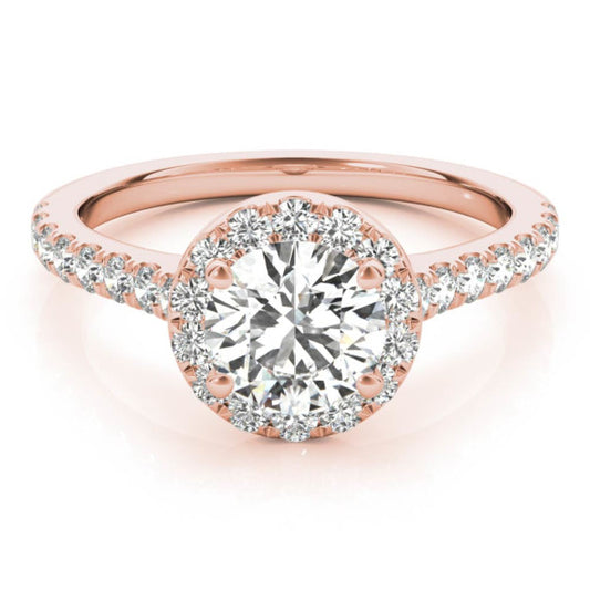 Classic Halo Lab-Grown Diamond Ring - Main View - Vowmira lab-grown diamond jewelry