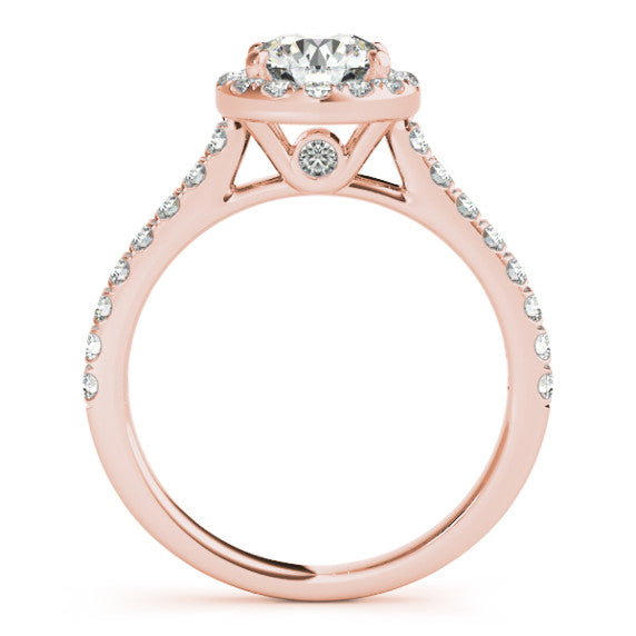 Classic Halo Lab-Grown Diamond Ring - Detail View