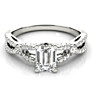 Aphrodite Emerald Cut Lab-Grown Diamond Ring - Side View - Vowmira lab-grown diamond jewelry
