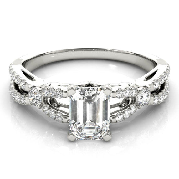 Aphrodite Emerald Cut Lab-Grown Diamond Ring - Main View