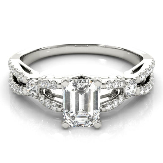 Aphrodite Emerald Cut Lab-Grown Diamond Ring - Main View - Vowmira lab-grown diamond jewelry