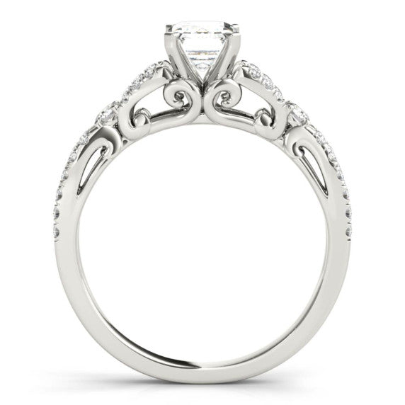 Aphrodite Emerald Cut Lab-Grown Diamond Ring - Detail View