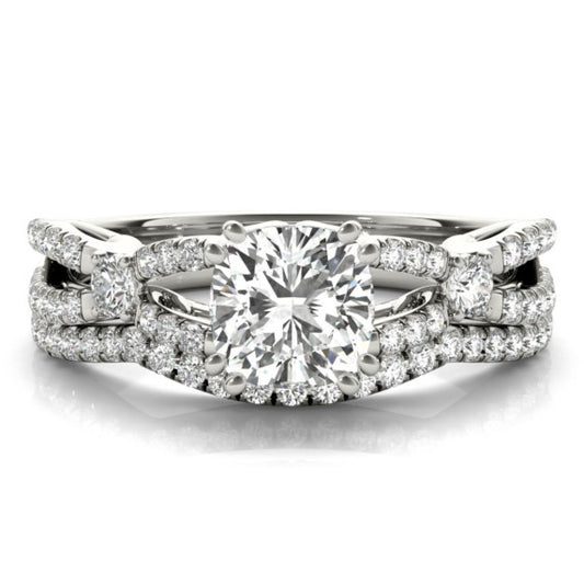 Aphrodite Lab-Grown Diamond Bridal Set - Main View - Vowmira lab-grown diamond jewelry