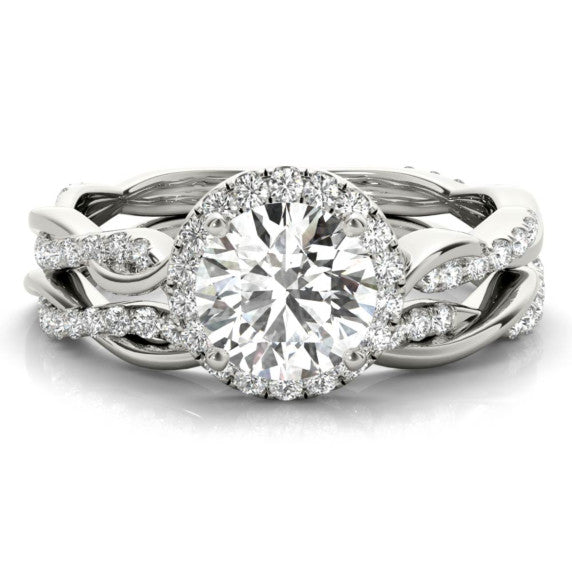 Birch Lab-Grown Diamond Bridal Set - Main View - Vowmira lab-grown diamond jewelry