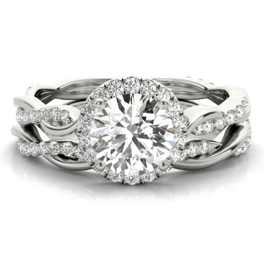 Birch Lab-Grown Diamond Bridal Set - Main View - Vowmira lab-grown diamond jewelry