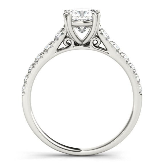 Fantasy Cushion Cut Lab-Grown Diamond Ring - Detail View - Vowmira lab-grown diamond jewelry
