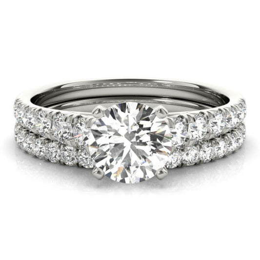 Fantasy Lab-Grown Diamond Bridal Set - Main View - Vowmira lab-grown diamond jewelry
