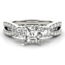 Riga Asscher Cut Lab-Grown Diamond Ring - Side View - Vowmira lab-grown diamond jewelry