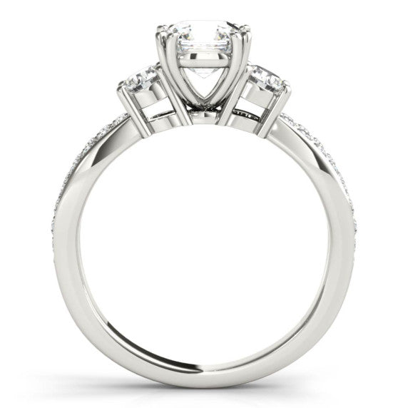 Riga Asscher Cut Lab-Grown Diamond Ring - Detail View - Vowmira lab-grown diamond jewelry
