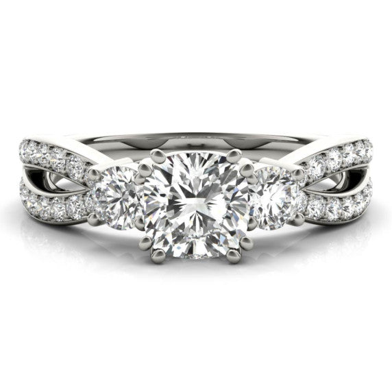 Riga Cushion Cut Lab-Grown Diamond Ring - Main View - Vowmira lab-grown diamond jewelry