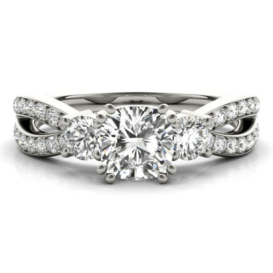 Riga Cushion Cut Lab-Grown Diamond Ring - Main View - Vowmira lab-grown diamond jewelry