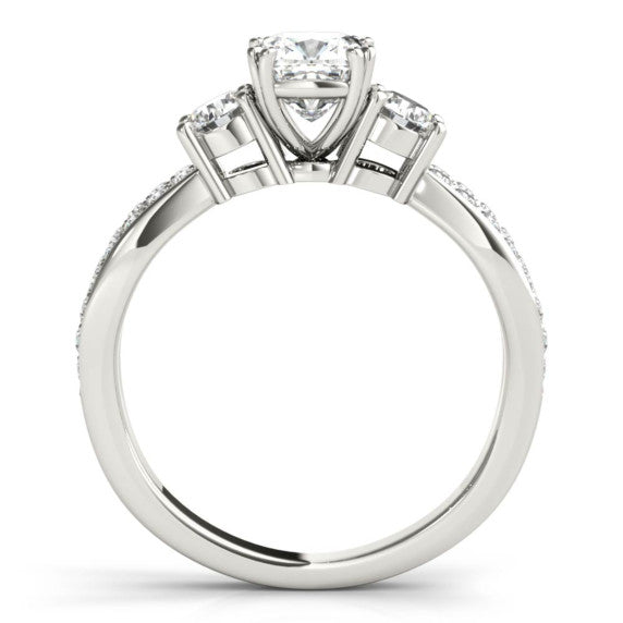 Riga Cushion Cut Lab-Grown Diamond Ring - Detail View - Vowmira lab-grown diamond jewelry
