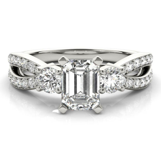 Riga Emerald Cut Lab-Grown Diamond Ring - Main View - Vowmira lab-grown diamond jewelry