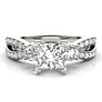 Riga Princess Cut Lab-Grown Diamond Ring - Side View - Vowmira lab-grown diamond jewelry