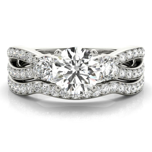 Riga Lab-Grown Diamond Bridal Set - Main View - Vowmira lab-grown diamond jewelry