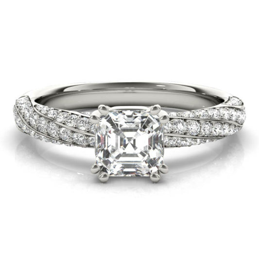 Oceana Asscher Cut Lab-Grown Diamond Ring - Main View - Vowmira lab-grown diamond jewelry