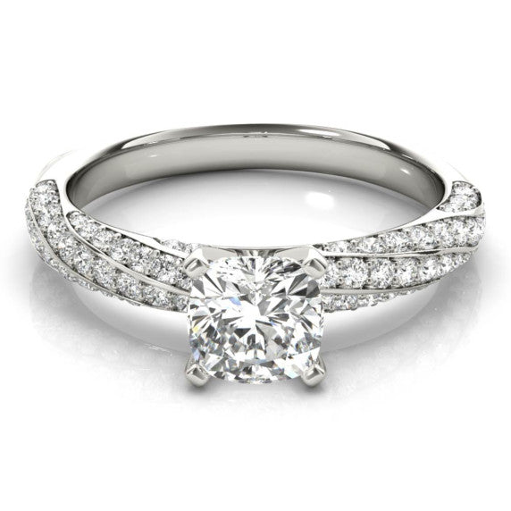 Oceana Cushion Cut Lab-Grown Diamond Ring - Main View - Vowmira lab-grown diamond jewelry