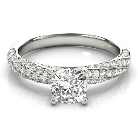 Oceana Cushion Cut Lab-Grown Diamond Ring - Main View - Vowmira lab-grown diamond jewelry