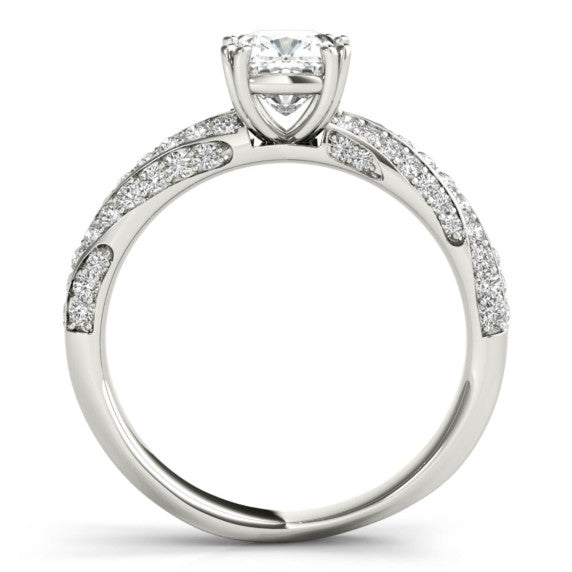 Oceana Cushion Cut Lab-Grown Diamond Ring - Detail View