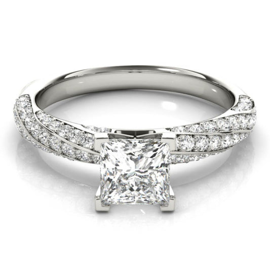 Oceana Princess Cut Lab-Grown Diamond Ring - Main View - Vowmira lab-grown diamond jewelry