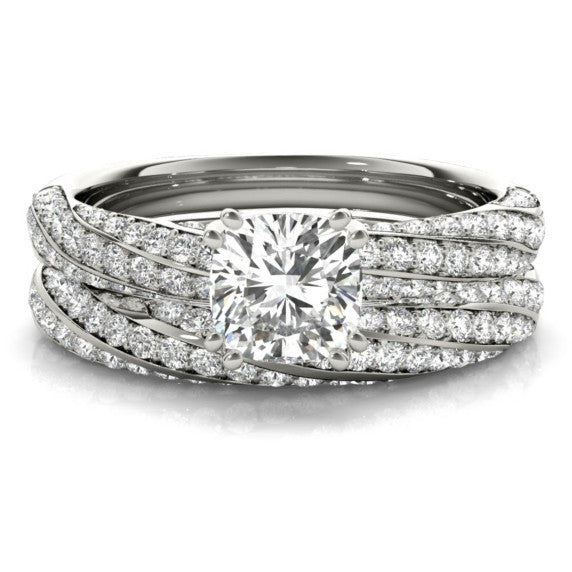 Oceana Lab-Grown Diamond Bridal Set - Main View - Vowmira lab-grown diamond jewelry