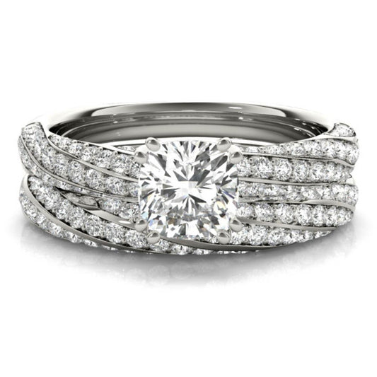 Oceana Lab-Grown Diamond Bridal Set - Main View - Vowmira lab-grown diamond jewelry