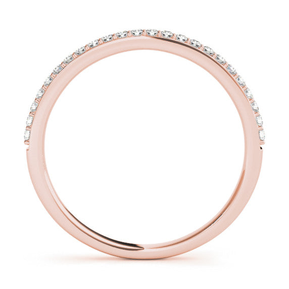 Chevron Lab-Grown Diamond Band - Detail View - Vowmira lab-grown diamond jewelry