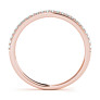 Chevron Lab-Grown Diamond Band - Side View - Vowmira lab-grown diamond jewelry