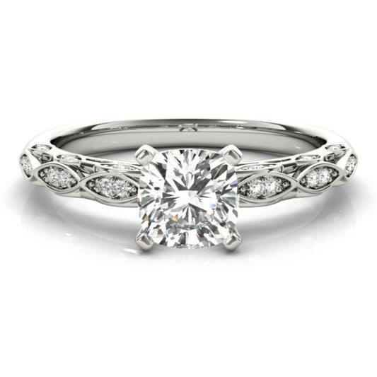 Marion Cushion Cut Lab-Grown Diamond Ring - Main View - Vowmira lab-grown diamond jewelry