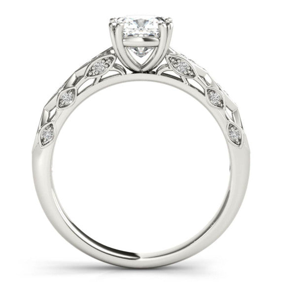 Marion Cushion Cut Lab-Grown Diamond Ring - Detail View - Vowmira lab-grown diamond jewelry