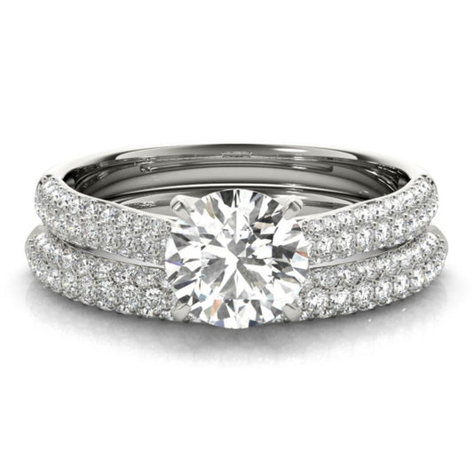 Delilah Lab-Grown Diamond Bridal Set - Main View - Vowmira lab-grown diamond jewelry
