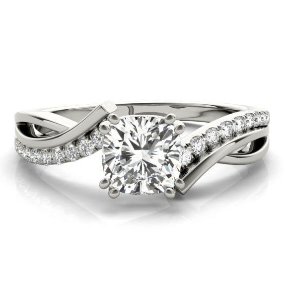 Cadenza Cushion Cut Lab-Grown Diamond Ring - Main View - Vowmira lab-grown diamond jewelry