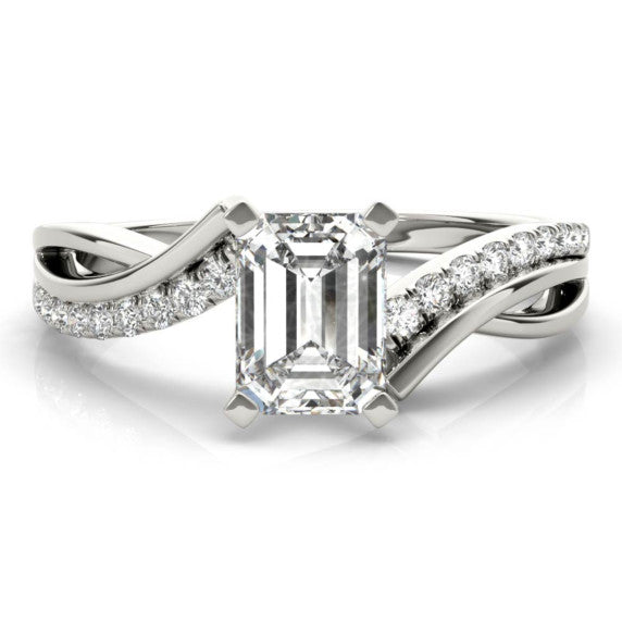 Cadenza Emerald Cut Lab-Grown Diamond Ring - Main View - Vowmira lab-grown diamond jewelry
