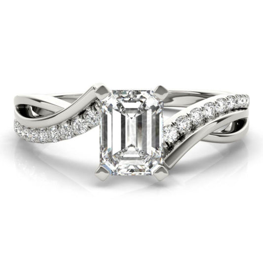 Cadenza Emerald Cut Lab-Grown Diamond Ring - Main View - Vowmira lab-grown diamond jewelry