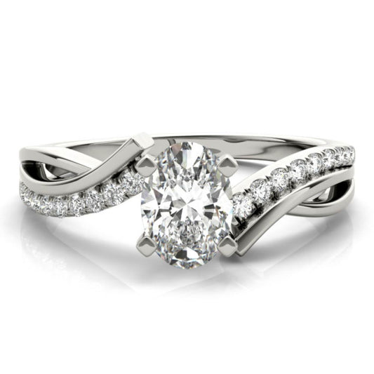 Cadenza Oval Lab-Grown Diamond Ring - Main View - Vowmira lab-grown diamond jewelry