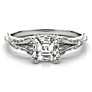 Luisant Asscher Cut Lab-Grown Diamond Ring - Side View - Vowmira lab-grown diamond jewelry