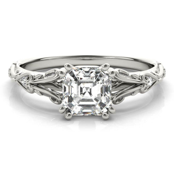 Luisant Asscher Cut Lab-Grown Diamond Ring - Main View - Vowmira lab-grown diamond jewelry