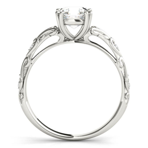 Luisant Asscher Cut Lab-Grown Diamond Ring - Detail View - Vowmira lab-grown diamond jewelry