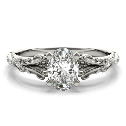 Luisant Oval Lab-Grown Diamond Ring - Main View - Vowmira lab-grown diamond jewelry