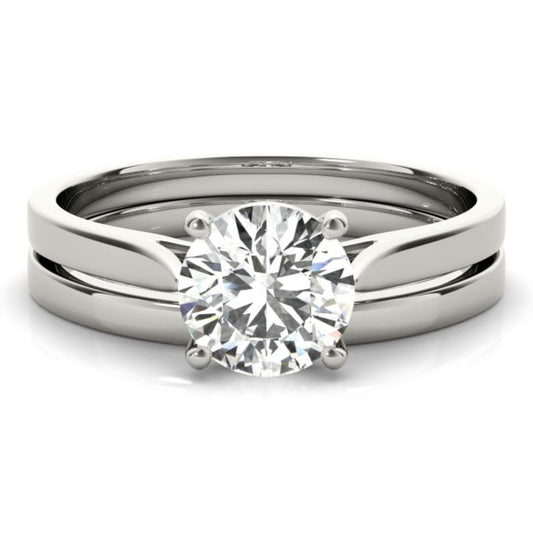Tulip Lab-Grown Diamond Bridal Set - Main View - Vowmira lab-grown diamond jewelry