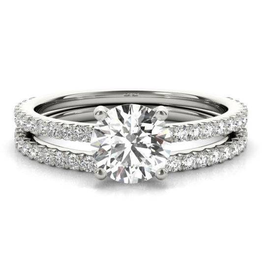 Charmant Lab-Grown Diamond Bridal Set - Main View - Vowmira lab-grown diamond jewelry