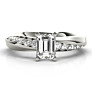 Sirena Emerald Cut Lab-Grown Diamond Ring - Side View - Vowmira lab-grown diamond jewelry