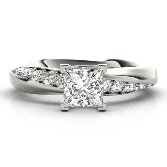 Sirena Princess Cut Lab-Grown Diamond Ring - Main View - Vowmira lab-grown diamond jewelry