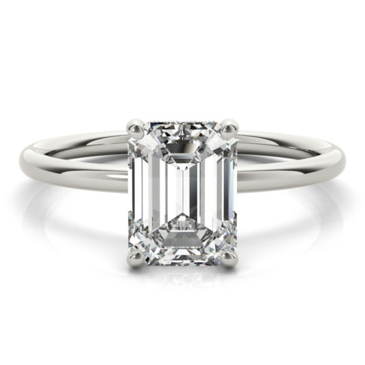 Quiet Beauty Emerald Lab-Grown Diamond Ring - Main View - Vowmira lab-grown diamond jewelry