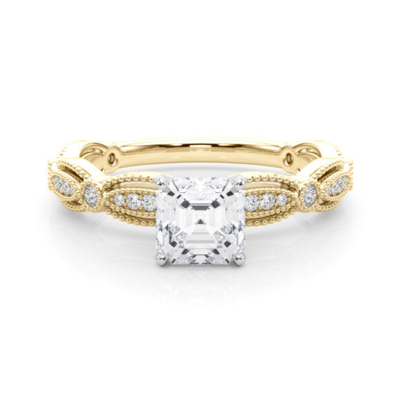 Mirabelle Asscher Cut Lab-Grown Diamond Ring - Main View - Vowmira lab-grown diamond jewelry